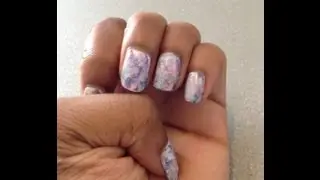 Plastic bag marble Nail art Tutorial | Jasmine