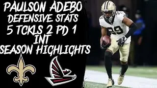 New Orleans Saints- Paulson Adebo Vs Atlanta Falcons Week 18 Season Highlights