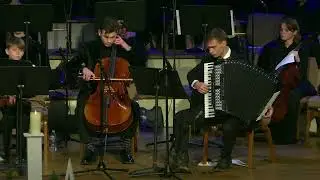 O Holy night - трио; рояль, аккордеон и виолончель: Лавиния и Сергей Чобану, Эдуард Бутов