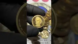 6 PROOF GOLD DOLLARS FOUND LIVE COIN ROLL HUNTING ! #coin #money