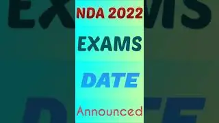 NDA 2022 Exam date Announced | NDA 2022 | #ndashorts