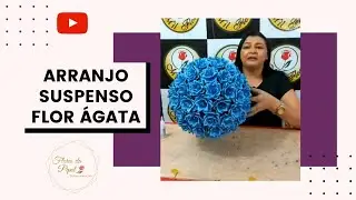 ARRANJO SUSPENSO COM FLOR ÁGATA - FLORES DA PIPOL