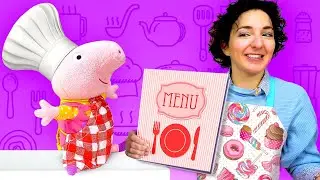 Giochi di Peppa Pig giocattolo in cucina! Nuove ricette con il cibo giocattolo per bimbi!