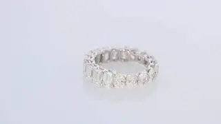 Oval and Emerald Cut Diamond Eternity Band