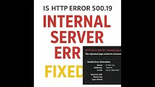 The error you're seeing — HTTP Error 500.19 - Internal Server Error  in IIS 😣 FIXED|Clever Learning
