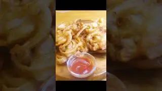 Super Crispy Fried Onions #asmr #shorts #onion #vegetables