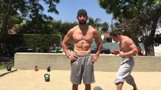 Los Angeles personal trainer does 20 minute follow along Beast Mode workout.