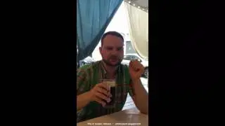 Tasting a Greece-produced draft dark beer @ Pita & Suvlaki