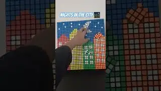 Nights in the City 🌃 (Gan Mosaic Cube Art) #shorts #trending #night #city #gan #mosaic #viral