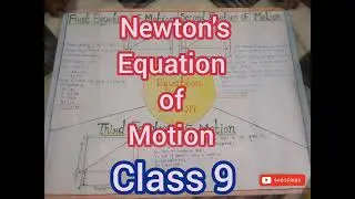 Newton's equation of motion |class 9|science project |cbse |#project #science #class9 chart paper
