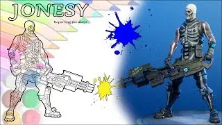 Fortnite Skull Trooper Jonesy Homemade printable coloring page for kids