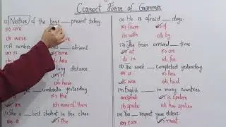 Correct Form of Verb | Grammar MCQs with Answers | English Practice