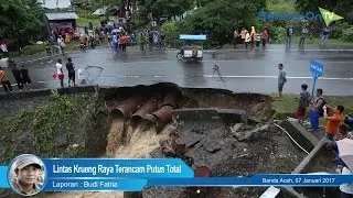 Jalan Banda Aceh-Krueng Raya terancam Putus Diterjang Banjir