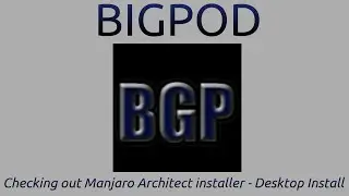 Manjaro Architect Full desktop installation