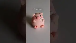 Before or After UV Resin? Cold Porcelain Clay Pig Process #airdryclay #clay #coldporcelainclay #art