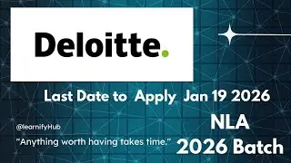 Deloitte NLA Mass Recruitment 2026 is Open Now !!!!! 😮😮😮   #deloitte #engineeringstudents