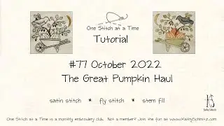 77 The Great Pumpkin Haul hand embroidery pattern