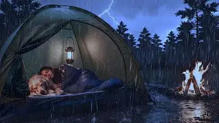 Peaceful Rain Sounds 🌧️ Solo Camping in Very Heavy Rain | Relaxing Ambience for Deep Sleep