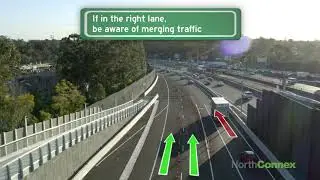 NorthConnex: Southern exit to M2 westbound towards Blacktown and M7