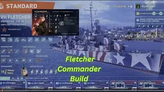 World of Warships Legends USS Fletcher with Commander Build