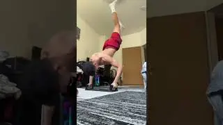 My 3 Attempts of trying handstand push up on the push up board.