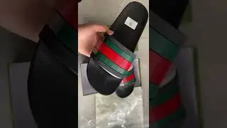 Unboxing review Gucci green red stripes sliders sandals slipper all details on 2025