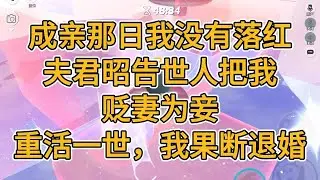 只因成亲那日我没有落红。夫君昭告世人把我贬妻为妾。重活一世，我果断退婚。#一口气看完   #小说  #故事