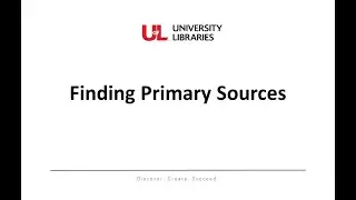 Finding Primary Sources