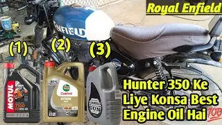 Hunter Me Konsa Engine Oil Dalla Chaiye ||  Hunter 350 Engine Oil Change || royal Enfield