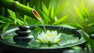 Deep Sleep Relaxing Music 🌿 Bamboo Water Sounds, Nature Ambience for Night Calm