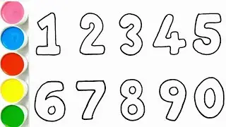 Learn Numbers 0&ndash;9 for Toddlers | Number Drawing and Coloring for Kids