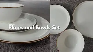 Review: ONEMORE Plates and Bowls Set, Dinnerware Sets for 4, Modern Aesthetic