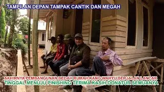 PEMBANGUNAN BEDAH RUMAH KANG WAHYU BERJALAN LANCAR TAMPILAN TERAS DEPAN BEGITU CANTIK DAN MENAWAN