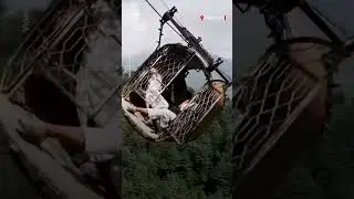 New drone footage shows inside of cable car rescue