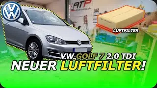 VW Golf 7 2.0 TDI | Ein neuer Luftfilter wird verbaut - der 8 Jahre alte fliegt raus! 💪