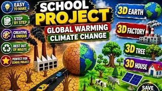 How To Make DIY 3D Model Of Global Warming/Climate Change School 🏫 Project