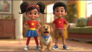Superhero Kids with their Superdog on a Mission | Anvi & Shreyansh