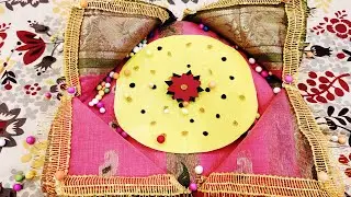 Sunflower Using Saree II Wedding Tray Decoration II Tatta Sajano Decoration II Saree Packing Idea II