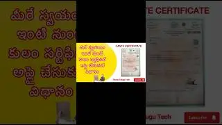 HOW TO DOWNLOAD CASTE CERTIFICATE ONLINE | Easy StepByStep Process|Telanganaga #government #meeseva
