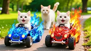 Mama Cat Trims Fur on the Farm and Makes Tiger Hat For Kittens At Home🐾🎩🐯