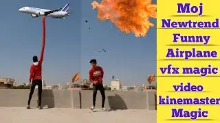 4 March 2021 Moj newtrend! funny Airplane vfx magic video! viral magic video! kinemaster magic