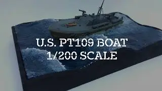 diorama US. PT109 boat in 1/200 scale