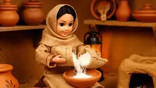 Realistic tiny doll routine ASMR| Peaceful Village Life | Doll Village ASMR