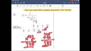 Can you solve this Ladder problem? (In Telugu) (31/10/25)
