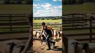 Can a Farmer Save His Sheep From a Wolf Quick Before Its Too Late #farm #sheep #wolf