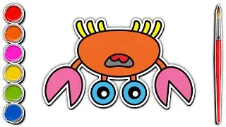 🦀 How to Draw Crab Step by Step for Beginners (Coloring Crab) Draw Crab, Crab Drawing | Hornet Art