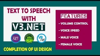 Text to Speech | VB.NET  --3-- Simple UI Design 2