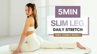 5min SLIM LEGS STRETCH &mdash; Longer, Leaner Thighs & Calves (No Equipment)