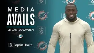 Sam Eguavoen meets with the media | Miami Dolphins