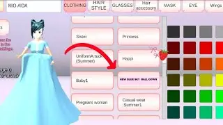 NEW BLUE SKY BALL GOWN TUTORIAL IN SAKURA SCHOOL SIMULATOR 👗✨